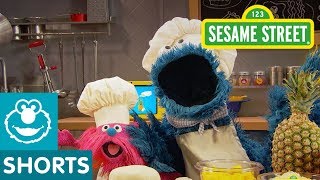 Sesame Street Pineapple Pizza  Cookie Monsters Foodie Truck [upl. by Aitahs]