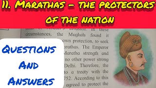 7th Std  History  Chapter 11 Marathas  The protector of the nation questions answers exerciseSSC [upl. by Myrwyn]