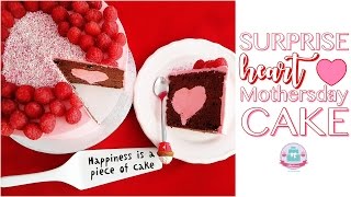 SURPRISE HEART MOTHERSDAY CAKE  Abbyliciousz The Cake Boutique [upl. by Lledrev]