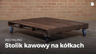 Stolik kawowy na kółkach  Recykling palet [upl. by Broderic556]