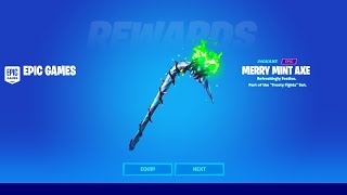 How To Get MINTY PICKAXE for FREE in Fortnite Chapter 4 Merry Mint Axe Code [upl. by Ennair]