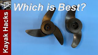 Kayak Trolling Motor Prop  2 Blade Prop vs 3 Blade Prop [upl. by Christel224]