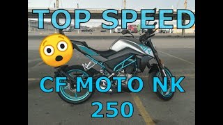 CF Moto NK 250 velocidad maxima  review impresionanti mira nomas [upl. by Amikan]