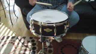 Snare Comparison  Ludwig Acrolite Pearl Masters MCX Maple Pearl Sensitone Elite Brass [upl. by Odeen167]