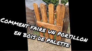 Comment faire un portillon en palette [upl. by Naiva384]