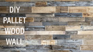 DIY Reclaimed Pallet Wood Wall [upl. by Occer]