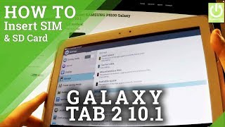 How to insert SIM and Micro SD card in SAMSUNG P5100 Galaxy Tab 2 101 [upl. by Desmund]