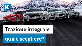 TRAZIONE INTEGRALE quale scegliere Alfa Romeo Q4 Audi quattro BMW XDrive Mercedes 4Matic [upl. by Inoek]