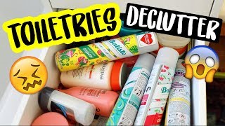 WHY AM I HOARDING ALL THIS Decluttering Skincare amp Toiletries [upl. by Eleen]