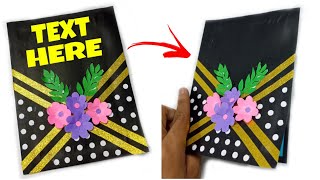 How to make A Simple AESTHETIC BOOKLET for school projectstaple FREE BOOKLET With Design ideas [upl. by Wight]