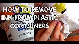 DIY Solutions ♥ How to Remove Ink From Plastic Containers [upl. by Nguyen]