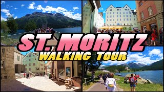 ST MORITZ Walking Tour  Switzerland 4k [upl. by Drahcir]