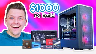 Best 1000 Gaming PC Build 2024 👌 Full Build Guide amp Benchmarks [upl. by Girardo]