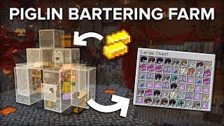 Minecraft Easy and Powerful Piglin BarteringTrading Farm [upl. by Edac]