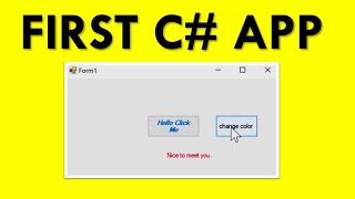 C Your First Windows Forms Application [upl. by Asiulairam]