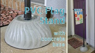 DIY Portable PVC amp Concrete Flag Stand [upl. by Namien]