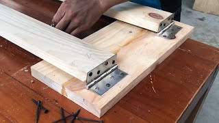 Creative DIY Ideas Using Wood For Your Home  How to build a DIY wooden folding ladder [upl. by Cohn]