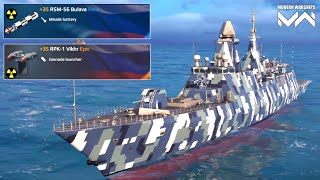 CN Type 054B  AntiFlare Missile With Bulava amp RPK1 Vikhr  Modern Warships Alpha Test [upl. by Ynomrah633]