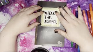 Wreck this Journal with Me Whispering Tapping Writing and Cap Sounds [upl. by Xilef]