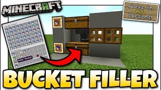 Minecraft  AUTOMATIC BUCKET FILLER  Redstone Tutorial  Works on ALL Versions [upl. by Oneal]