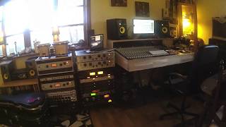 Behringer Eurodesk mx8000 Studio Mixer And Outboard Gear Small Tour [upl. by Adnamal]