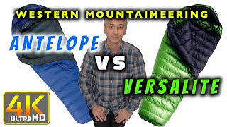 Comparing the Western Mountaineering Antelope vs Versalite 4k UHD InDepth [upl. by Ladnik]