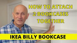 How To Securely Attach Two Bookcases Together  Ikea Billy Bookcase [upl. by Etezzil]