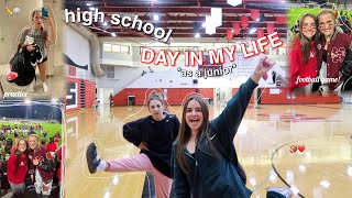 HIGH SCHOOL DAY IN MY LIFE VLOG as a junior in high school  school volleyball amp football game [upl. by Adihsaar]