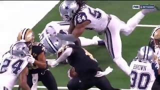 Jaylon Smith ILLEGAL HelmettoHelmet Hit on Alvin Kamara  Saints vs Cowboys  NFL [upl. by Allesor]