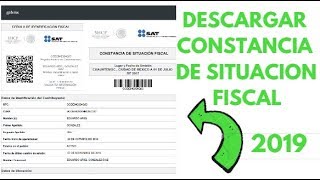 ► DESCARGAR MI CONSTANCIA DE SITUACIÓN FISCAL GRATIS RÁPIDO  2020 SAT [upl. by Akaya573]