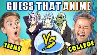 GUESS THAT ANIME CHALLENGE  Teens Vs College Kids React [upl. by Leontyne]