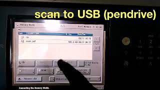 Scan to pendrive USB and print from pendrive USB in canon iR3245 iR series PMC [upl. by Enomar]