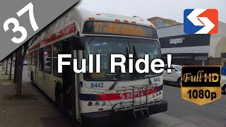 SEPTA Route 37 to BroadSnyder FULL RIDE  New Flyer DE40LFR [upl. by Eillit826]