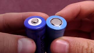 18650 vs 18500 LithiumIon batteries Button top vs Flat top [upl. by Santana]