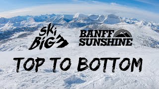 BANFF SUNSHINE Ski Resort Top to Bottom 4K [upl. by Eeramit]