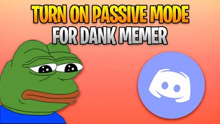 How to Turn on Passive Mode in Dank Memer [upl. by Seymour]