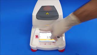 Ohaus MB120 Moisture Analyzer Test [upl. by Namas75]