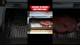 Spraying the Brisket With Spritz King bbq brisket spritzking [upl. by Heathcote]