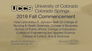 UCCS Fall Commencement 2019 [upl. by Dorion]