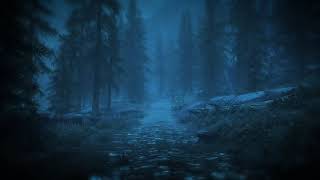 Skyrim  Night Rain Ambiance 2 ambient music raindrops crickets trees [upl. by Nomar385]