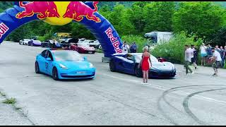 Rimac Nevera vs Tesla Model 3 LR  Ping Wing [upl. by Charpentier]