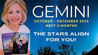 GEMINI  quotThe Stars Align For YOUquot OCTOBER  DECEMBER 2023  Next 3 Months Tarot Reading tarot [upl. by Aridaj]