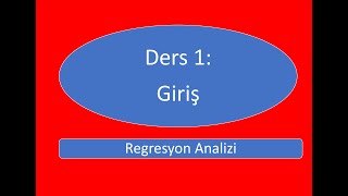 Regresyon Analizi Giriş [upl. by Uot]