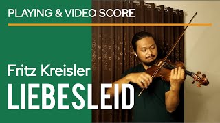 Fritz Kreisler  Liebesleid quotLoves Sorrowquot Violin and Piano  performance video score sheet music [upl. by Hsepid]