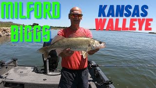 Milford Biggs Summer Time Walleyes Kansas Fishing [upl. by Namas507]