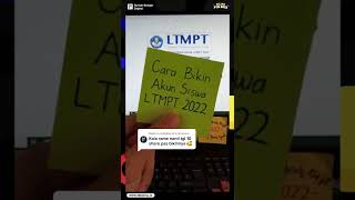 Cara Daftar Akun LTMPT 2022 TERBARU Shorts [upl. by Einattirb]