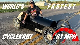 Worlds FASTEST CycleKart recorded at 81 MPH [upl. by Oicnerual]