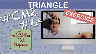 EXERCICE  Construire un triangle à laide du compas  CM2  Sixième [upl. by Web]