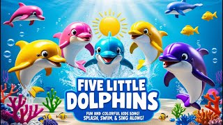 Five Little Dolphins 🐬  Fun Kids Song Splash Swim amp Sing Along 🎶 [upl. by Hirsh14]