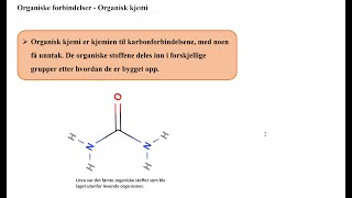 Organiske forbindelser  Organisk kjemi [upl. by Zoller8]